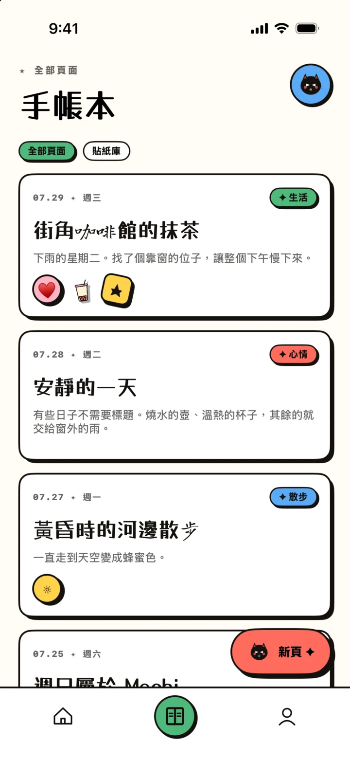 Niello 中文手帳記錄列表